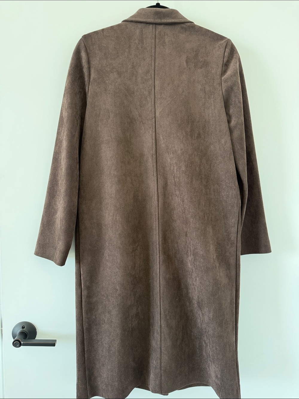 Zara Chocolate Brown Suede Trench Coat - Picture 3 of 5